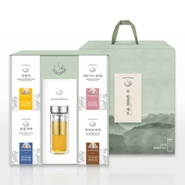 Sangrime Tea tumbler gift set, 4 types of tea bags, tumbler, tea water set, tea set, return gift / 티텀블러 선물세트 티백 4종 텀블러 차선물세트 티세트 답례품
