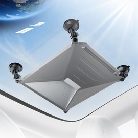 Starlink Mini Mount, Secure Satellite Strong Suction Cup Mounting Kit for Sunroof Window, Stable Signal Case for Car RVs, Vans, Boat, Yachts, Trucks-Gray