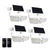 Cozeet Solar Motion Sensor Outdoor Floodlights 6500K with Remote Control,