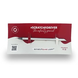 The New Infinity Pencil Metallic - Endless Pencil - Up to 20 Km Writing Like 200 Classic Pencils, Gift Idea, Designer Gadgets (Silver)