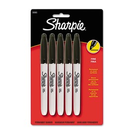Sharpie - 5 Count Fine Black Permanent Marker
