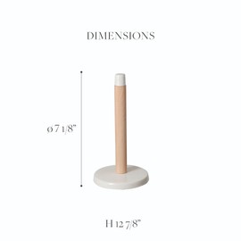 Casafina Ceramic Stoneware 13" Paper Towel Holder - Fattoria Collection, White | Microwave & Dishwasher Safe Dinnerware | Food Safe Glazing | Restaurant Quality Serveware