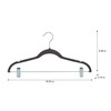 Laura Ashley 12 Pack Velvet Hangers with Clips | Durable