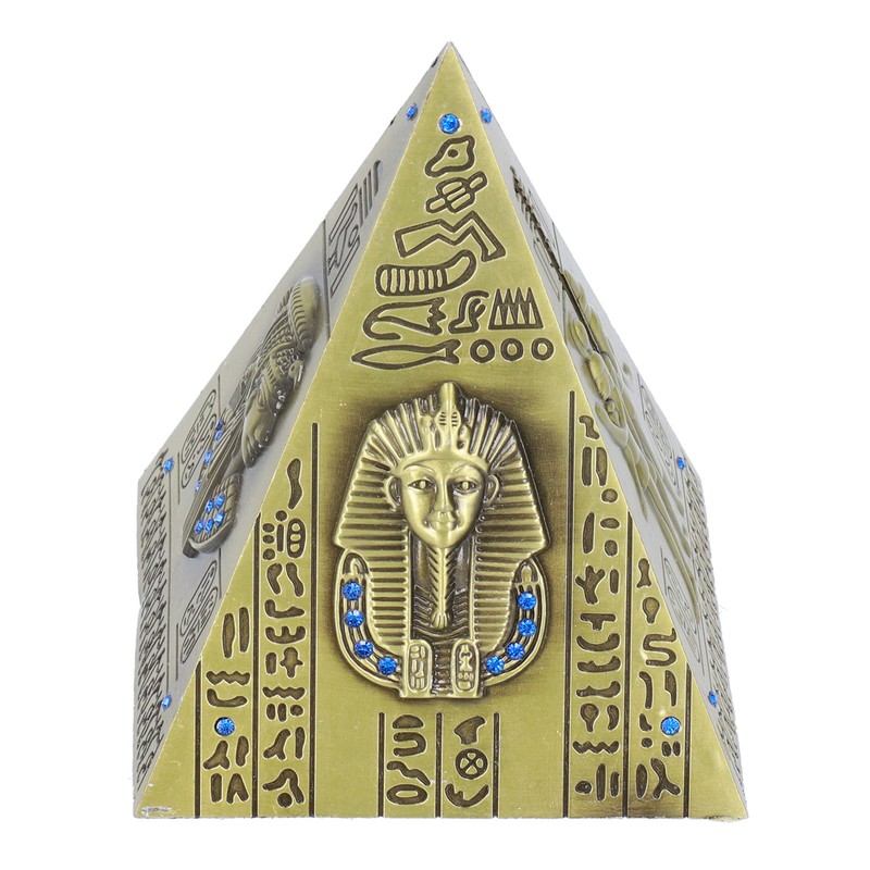 Egyptian Pyramid Model Green Bronze Large Retro Classic Exquisite Decorative