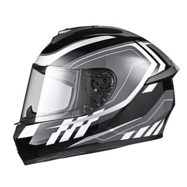 AHR Full Face Motorcycle Helmet Lightweight Street Bike Helmet with Storage Bag Great Ventilation & Streamlined Design for Touring Racing, Run-F3 DOT Approved (Black, Medium)