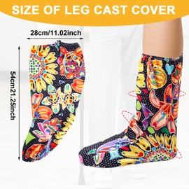Cast Sock Cover for Foot, Leg Cast Cover Below The Knee Cast Sock Sleeve Cast Toe Cover Socks, Washable Cast Sock Cover for Foot with Men Women Foot Leg Ankle Proof, Foot Leg Ankle Proof, S
