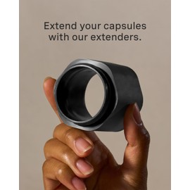 Cadence Extender - Add On to Any Flex Capsule Container - Adds Additional 1.43 Fl Oz - 3 Pack - Charcoal