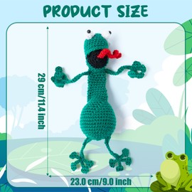 CYjorkbgg Frog Crochet Door Stop - Handmade Cute Animal Door Stoppers for Bottom of Door Funny Animal Door Stopper for Home and Office Floor Decorative Cartoon Frog Crochet Door Stop for Indoor Floor