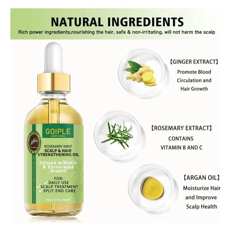 Aceite Para El Crecimiento Del Cabello Wozutunt Rosemary 90