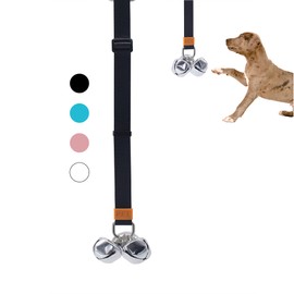 SVD.PET Puppy Bell Doorbell, Dog Bell for Potty Training, Attached to doorknob or Anywhere Near The Door, Length and Height Adjustable (Black)