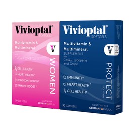 Vivioptal for Men, 30 Softgels + Vivioptal Women, 30 Softgels, Multivitamin & Multimineral, Gluten Free, German Formula