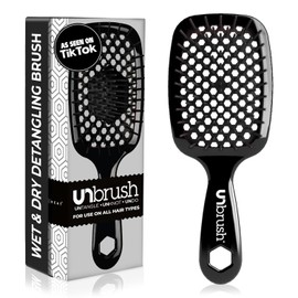 Qivine Hair Brushes, Hair Brush for Dry and Damp Hair, Anti Tangle, Quick Drying, Appliances and Hairdressing Tools for Women, Men & Kids, Black