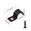 Wealrit 30 Pcs Black One Hole Pipe Straps Pipe Clamps