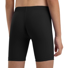 QBK Boys Swim Shorts 2T-14Years Boyshort Swimsuit UPF 50+ Quick Dry Rash Guard Swim Bottoms Briefs (Black,7Y)