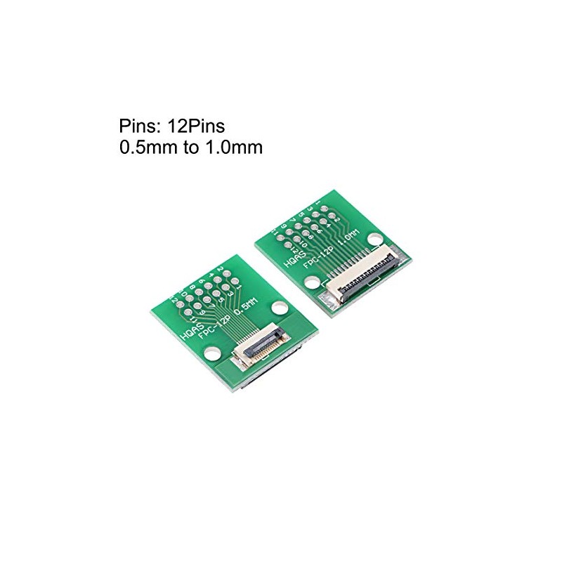 uxcell FFC FPC 12 Pin 0.5mm 1mm Pitch to DIP