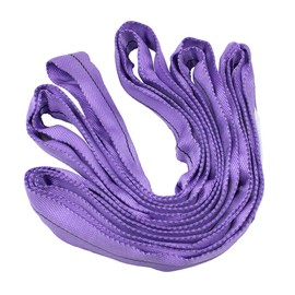 Indusafe Polyester Endless Round Sling Hoist Straps for Rigging Towing and Lifting Purple 9ft 2600lbs Capacity