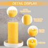 Natural Beeswax Pillar Candles,140 Hours Long Burning Pure Beeswax Candles