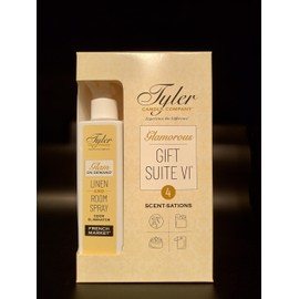 Tyler Candle Company - French Market Glamorous Gift Suite VI - (On Demand Room Spary, Glamorous Wash, Jar Candle, Autoglam)