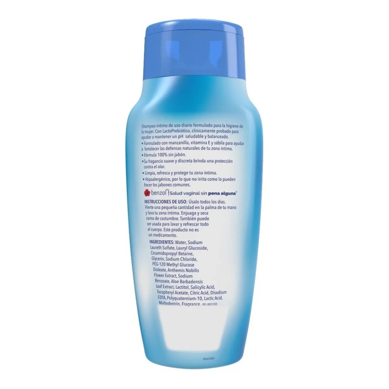 Shampoo Íntimo Femenino Benzal Wash Cuidado Ph 355ml