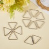 CRASPIRE 1 Box 12Pcs Metal Triangle Ring Buckle Platinum Linking