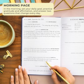 Clever Fox Gratitude Journal – Happiness, Positivity & Affirmation Daily Journal – Inspirational Daily Notebook – 3 Months, A5 (Mystic Blue)