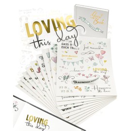 Homety Sticker Wedding Guest Book (350 Stickers) - Stickers Wedding Guest Book and Photo Album - Wedding Sticker Love for Guest Book Decoration (Green Gold)