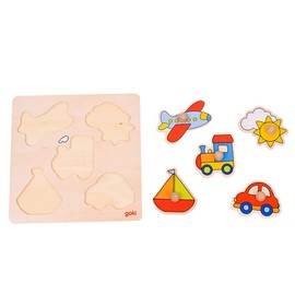 ピックアップパズル 木製 型はめ 知育玩具 1歳 Gollnest&Kiesel ゴルネスト＆キーゼル リフトアウトパズル マイジャーニー （G57547）