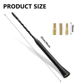 1 Pcs Universal Car Antenna Replacement,Radio Signal Booster,AM/FM/DAB Roof Car Radio Aerial Mast,Rod Car Antenna For vehicles including trucks,hatchbacks,saloons(With Screws M4 M5 M6)