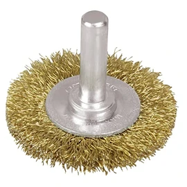 Surtek C549 Carda circular ondulada alambre fino 4" x 0.17 mm con zanco 1/4"