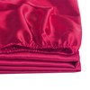 ROOEE Satin Silk Fitted Sheet with Pillowcase Set Breathable Soft