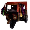 Purpledip Auto01 Indian Car Rickshaw Tuk Tuk-Tuck: Decorative Handmade Accent