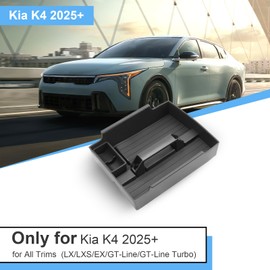 Coleya for 2025 Kia K4 Center Console Organizer for Kia K4 (LX/LXS/EX/GT-Line/GT-Line Turbo), with Small Handle&Coin Holder, 2025 K4 Console Tray Insert 2025 K4 Accessories