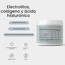 Perelel Polvo Hidratante, Suplemento de Electrolitos con Col?geno y ?cido