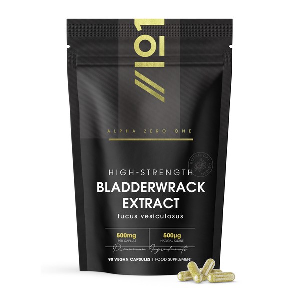Bladderwrack Extract 500mg - High Strength 500μg Iodine - 90