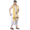 PRAKASAM COTTON Men's Panjakejam (Ready to wear) dhoti towel set