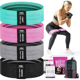 Bands For Working Out With Workout Bands Guide.4 Booty Bands For Women Men Fabric Elastic Bands For Exercise Bands Resistance Bands For Legs Bands For Working Out Hip Thigh Glute Bands Set - Color: Aqua, Pink, Grey, Black, Number of: 4
