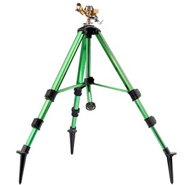 GASREKV - Rociadores para patio, aspersor de impacto resistente 2026 en base de trípode con riego de área grande de 360° con patas de ext...