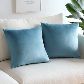 Sungeek Set of 2 Velvet Cushion Covers, Decorative Cushion Covers, Soft Cushion Cover, Decorative Cushion, Sofa Cushion, Couch Cushion, Decorative Cover for Sofa, Bedroom, Living Room (40 x 40 cm,