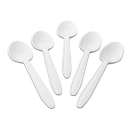 Naliplastic 25 Pzas Cuchara Sopera Plástico Resistente Desechable