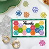 BENECREAT Honeycomb Metal Cutting Dies Stencils, Hexagon & Square Floral