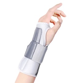 【 ６枚プレート&通気性UP 】理学療法士ママが開発 育児 の助けに 固定 サポーター 防臭 吸汗速乾 怪我防止 女性 左右手兼用 スポーツ 家事 育児 (グレー左手)