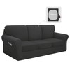 Easy-Going 7 Pieces Stretch Couch Cover Washable Sofa Cover Set