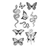 MapofBeauty 2 pcs Cat Prints Temporary Waterproof Tattoo Sticker (Black/light