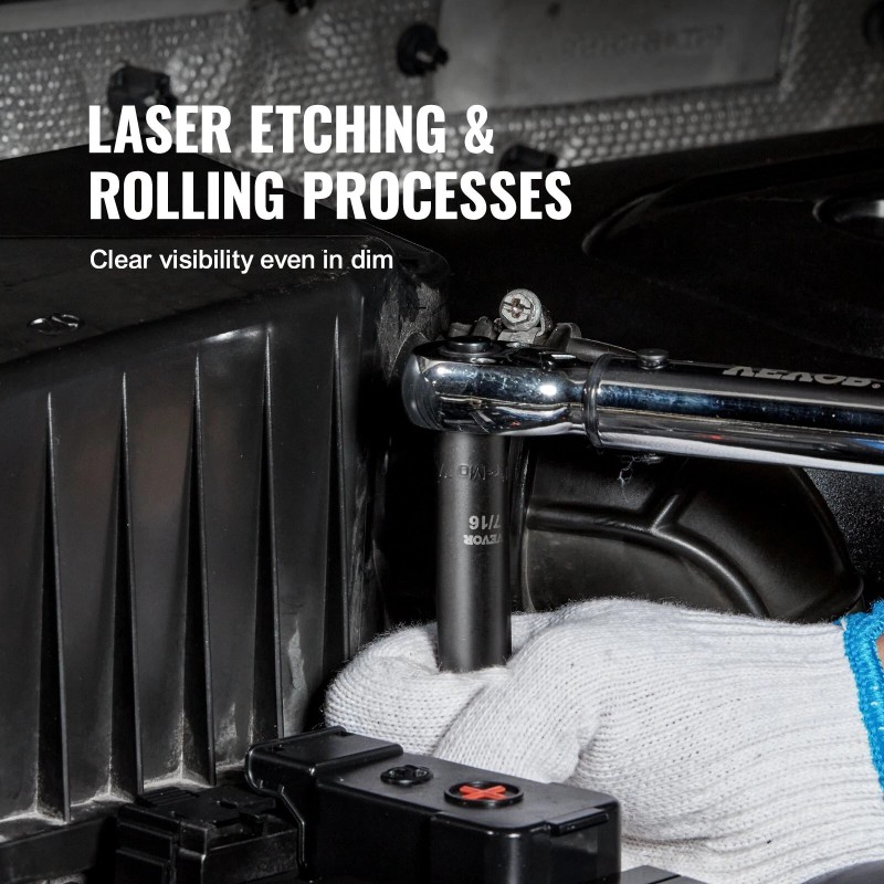 VEVOR Strong 1/2" Drive Impact Socket Set, 11 Piece Deep