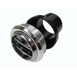 Indash Round Chrome Vent/Louver for 2-1/2" Duct Hose #32-13X