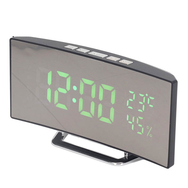 LED Digital Clock 3 Level Brightness Snooze USB Battery Powered