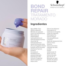 BLONDME Bond Repair Purple Mask 200 ml, Tratamiento Intensivo para Cabello Rubio,Neutraliza Tonos Amarillos y Repara la Fibra Capilar                 