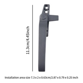 Milageto Casement Window Locking Handle Easy to Install Professional Accessories Replace Sturdy High Performance Aluminum Alloy, Gray Left
