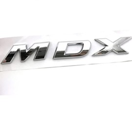 Chrome Letters MDX Badge Emblem Logo Replacement Fits for Acura MDX Rear Trunk