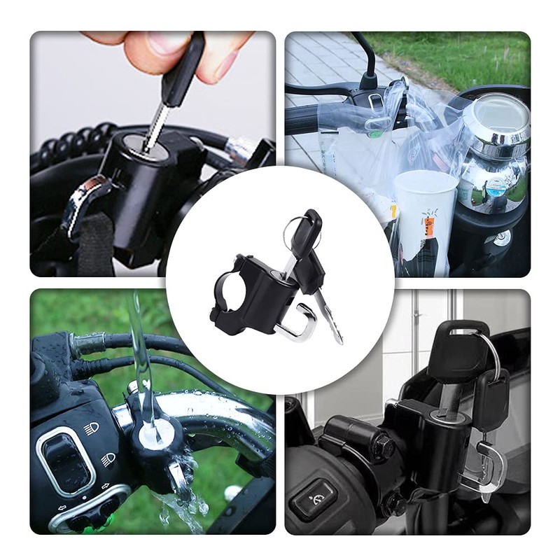Motorcycle Handlebars Padlock Motorcycle Helmet Lock Universal Motorcycle Helmet Security